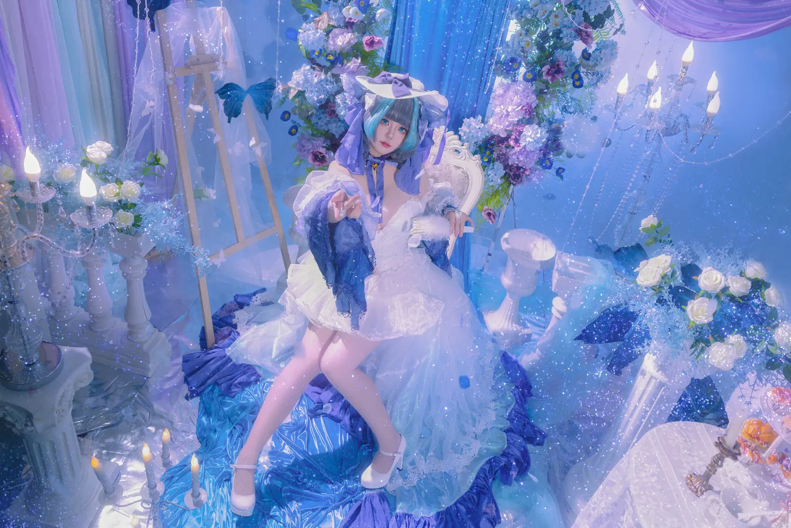 Anime-style photography, Cheshire Cosplay, Azur Lane, Cosplay photoshoot, White stockings