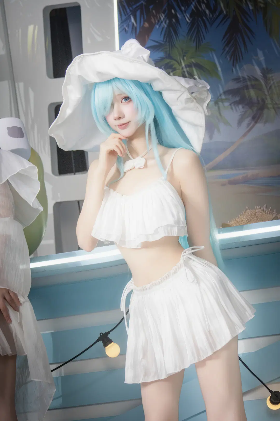 【ヤヌス コスプレ】アズールレーン 夏のビーチスタイルの爽やかな白ワンピース - ShalloWhite - 2枚目