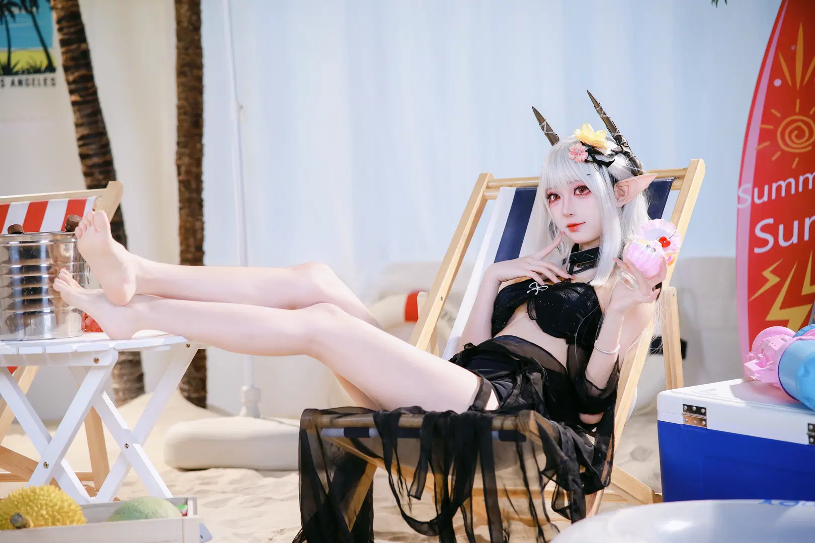cosplay, 二次元攝影, 泳裝cos, 明日方舟, 泥岩cos