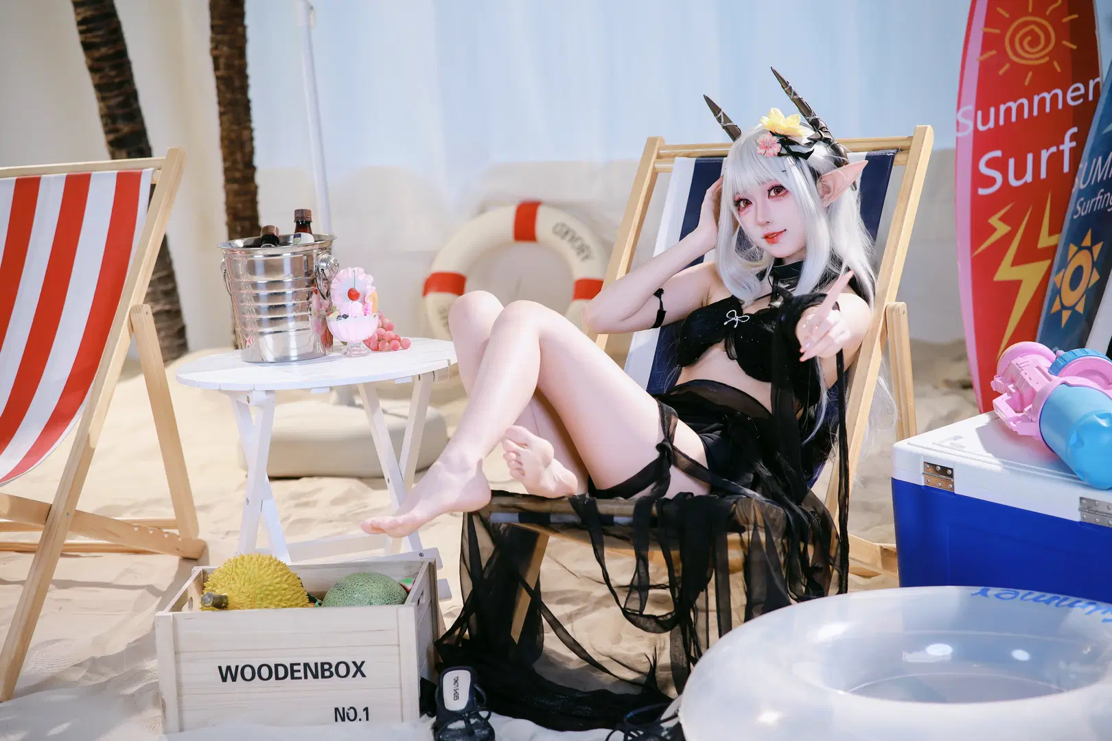 【マドロック コスプレ】『アークナイツ』真夏の水着：ビーチリゾートで過ごす至福のひととき - GLLL0425 - 4枚目