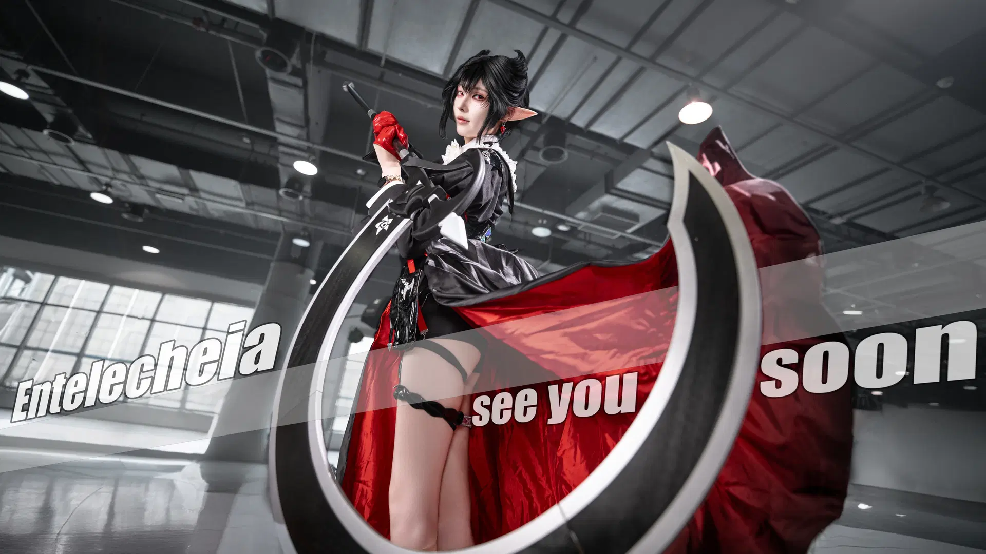 【隐德来希cos】明日方舟场照，黑红战袍与巨型镰刀 - 東雲 - 第2张