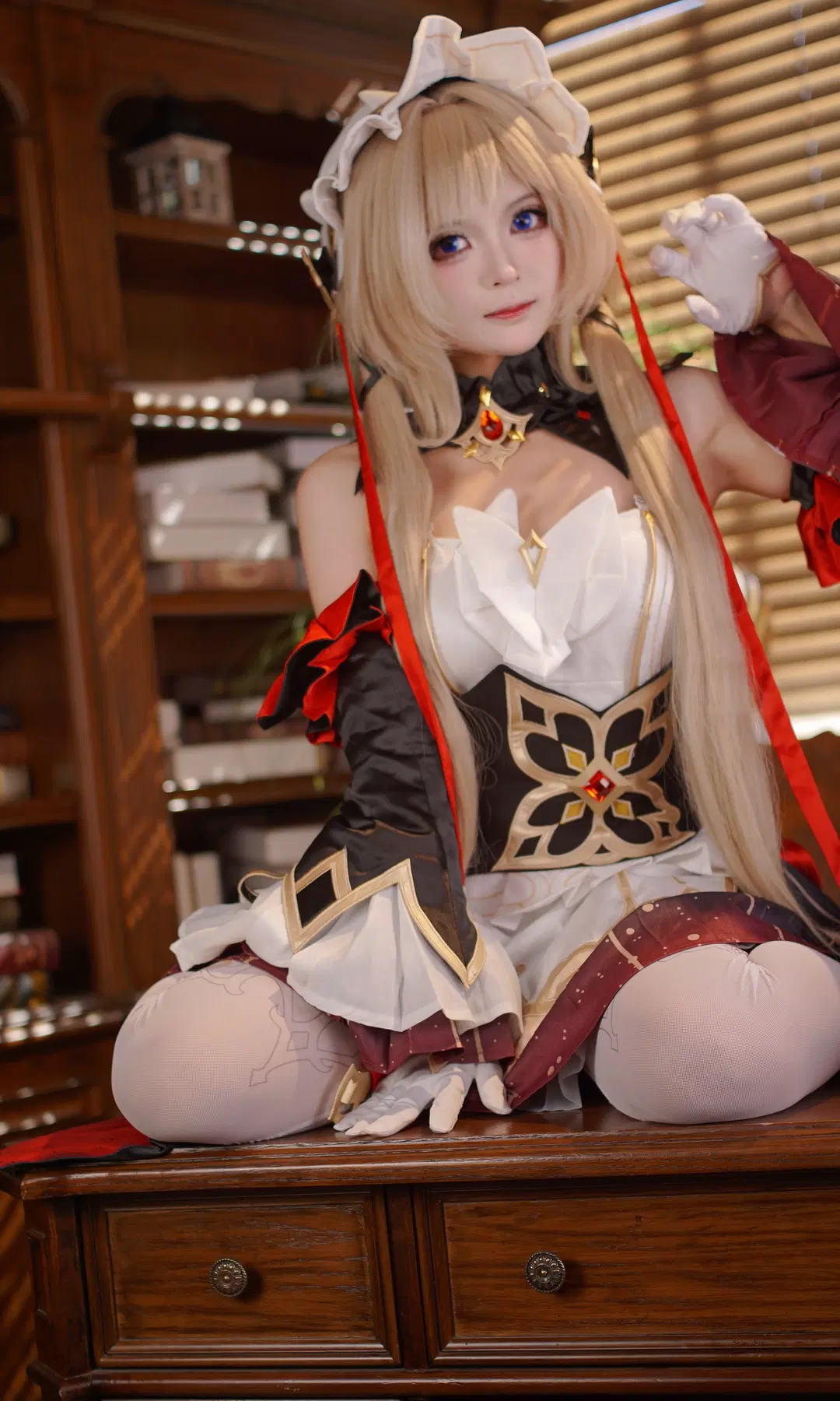 桑多涅cos, 原神, 木偶, 白丝, 原神cosplay