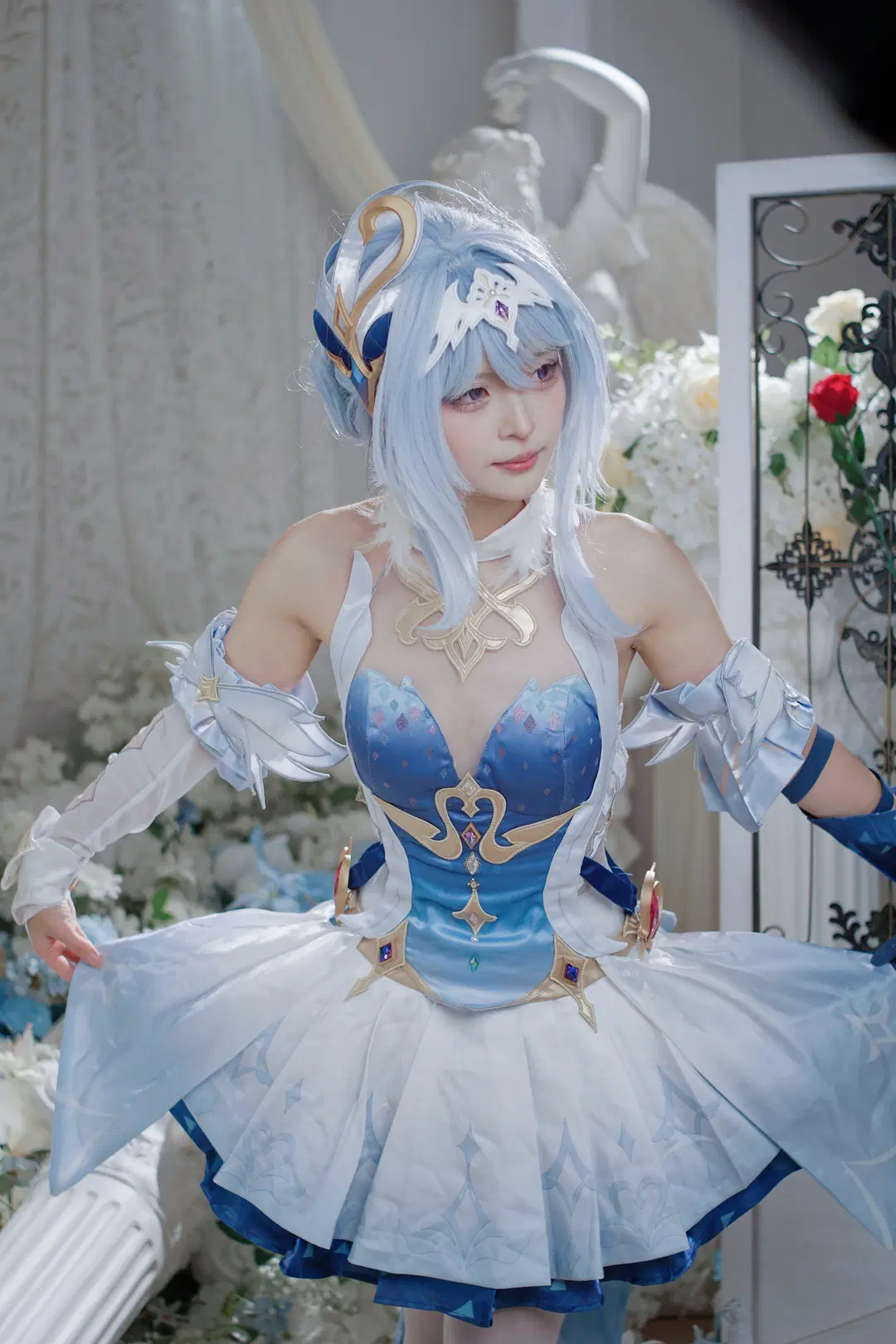 [Odette cosplay] Genshin Impact Snezhnaya Elegance: A Dreamlike Vision of Pianos and Floral Seas by 薄荷起司喵 - Image 4