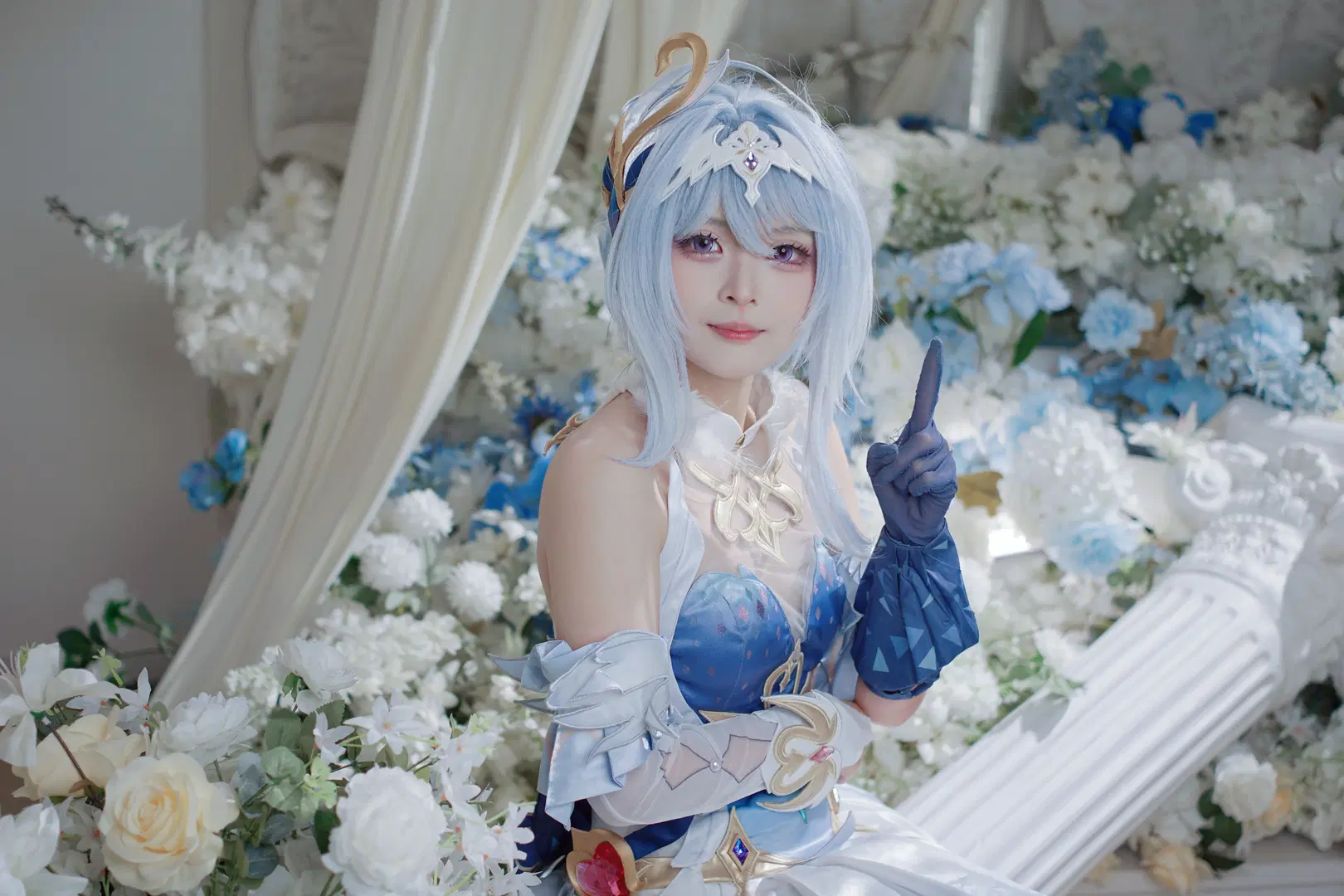 [Odette cosplay] Genshin Impact Snezhnaya Elegance: A Dreamlike Vision of Pianos and Floral Seas by 薄荷起司喵 - Image 5