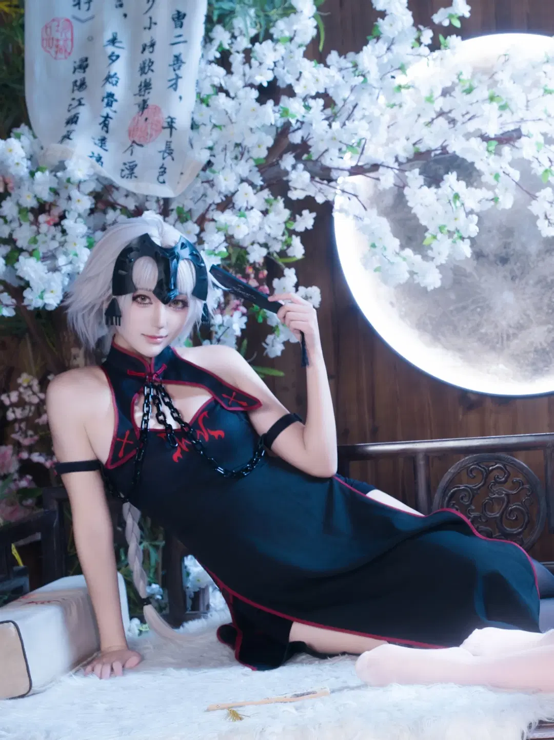 チャイナドレス コスプレ, Fate/Grand Order, 黒ストッキング, 邪ンヌ コスプレ, ジャンヌ・ダルク コスプレ
