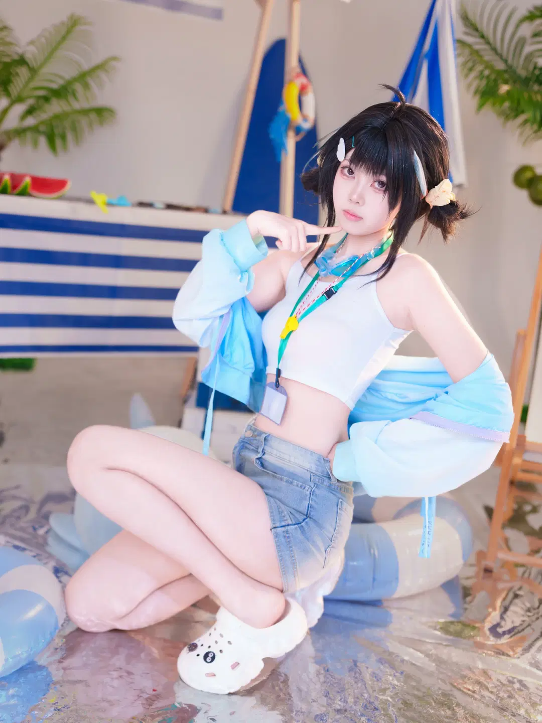 【羽毛筆cos】明日方舟夏卉泳裝的海邊假日記錄 - 克克子 - 第2張