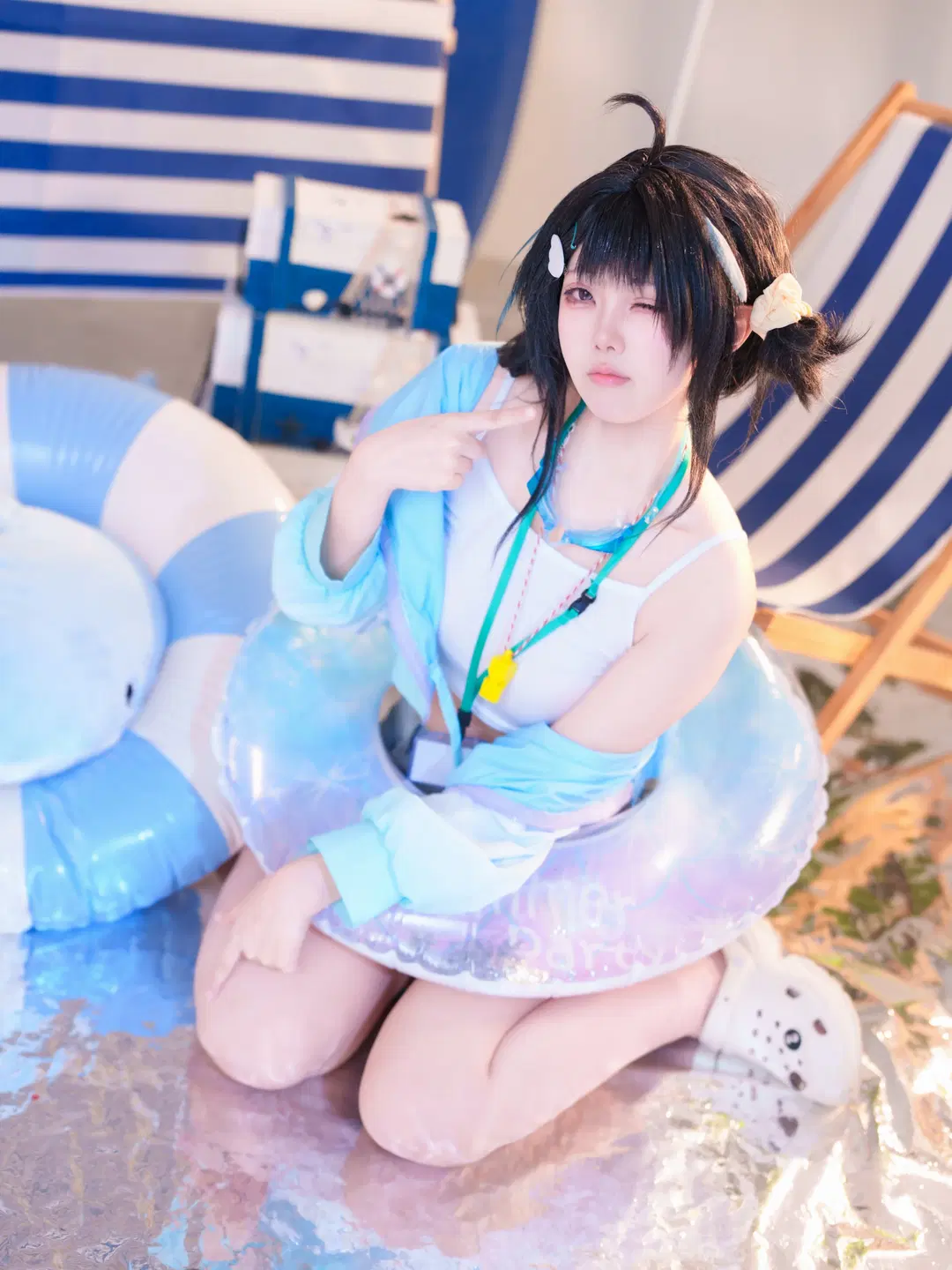 【羽毛筆cos】明日方舟夏卉泳裝的海邊假日記錄 - 克克子 - 第3張