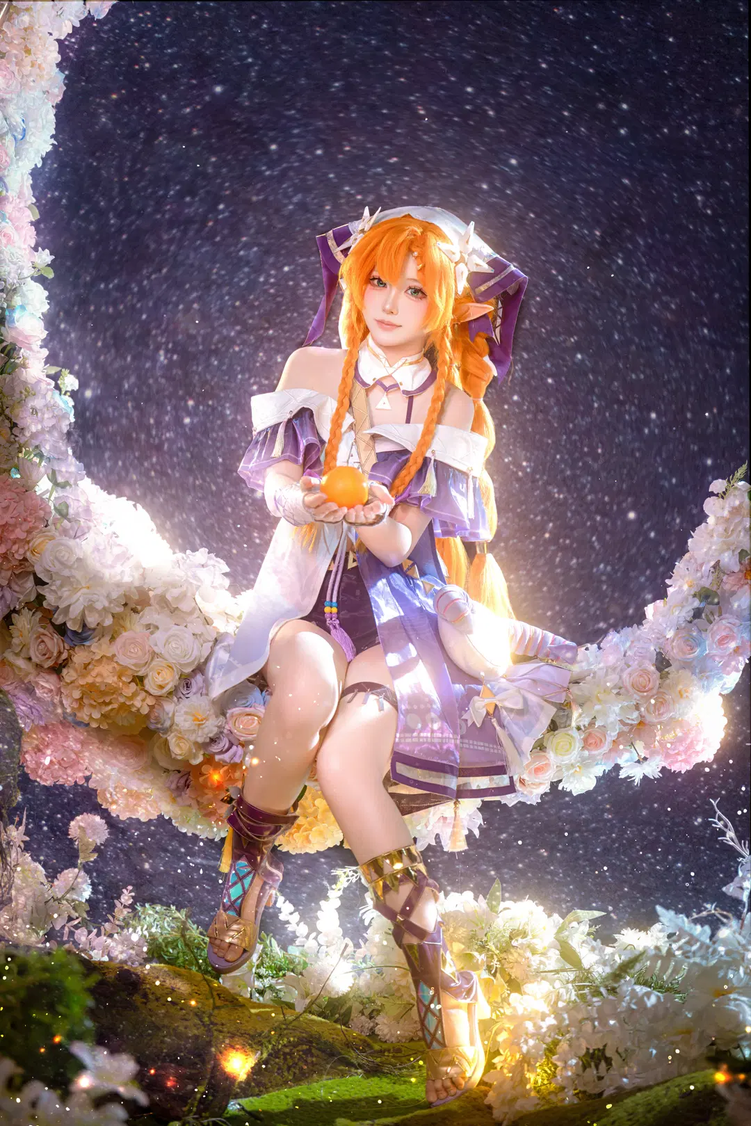 鳴潮, 二次元攝影, 西格莉卡cos, 正片分享, 星空花海