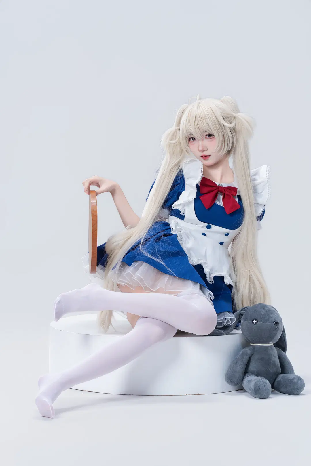 二次元, メイド服, 春日野穹 コスプレ, ポートレート, 白ストッキング