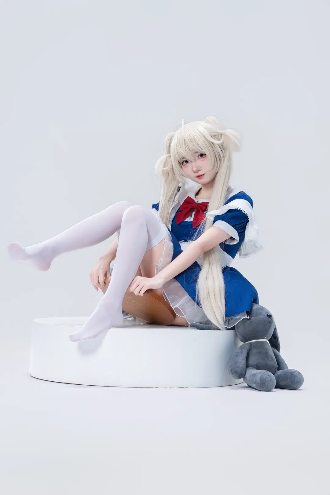 【春日野穹cos】穹妹小女僕裝細節拉滿的棚拍記錄 - 南朝花月 - 第6張