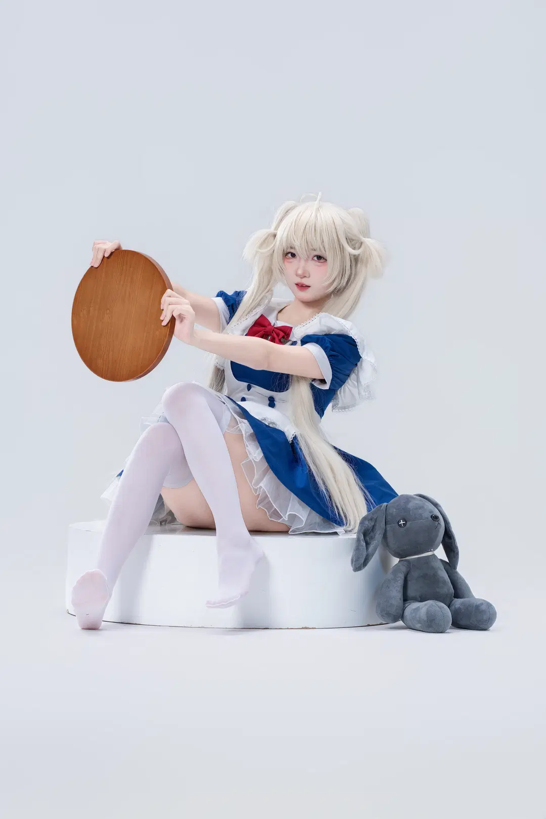 【春日野穹cos】穹妹小女僕裝細節拉滿的棚拍記錄 - 南朝花月 - 第8張