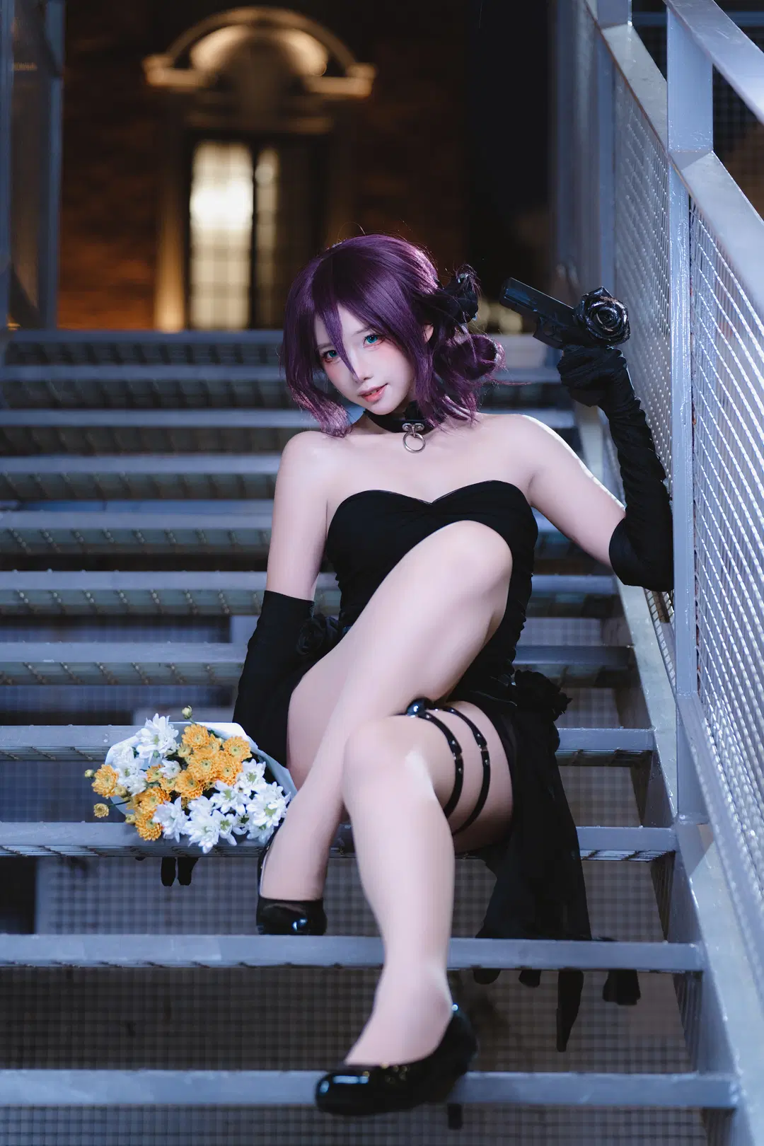 【蕾塞cos】電鋸人裡的炸彈惡魔，夜晚持槍赴約 - 南朝花月 - 第12張