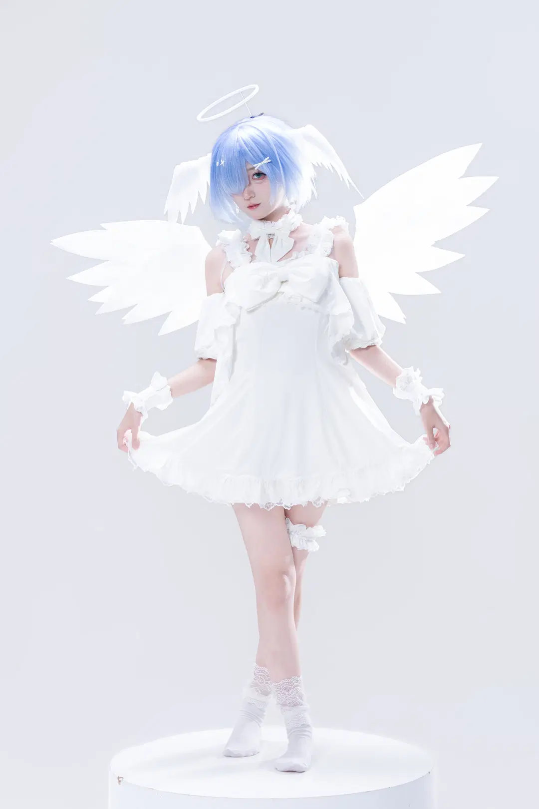 [Rem cosplay] Pure White Angel High-Key Photography Stills by 南朝花月 - Image 2