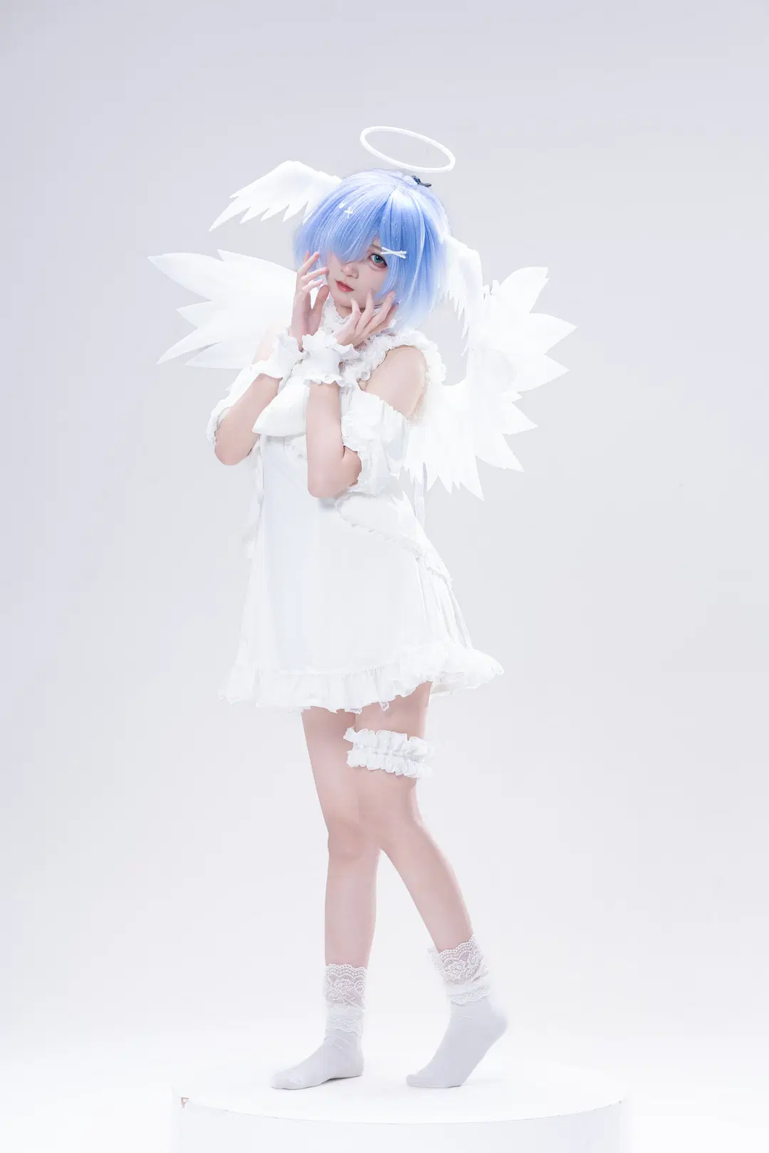 [Rem cosplay] Pure White Angel High-Key Photography Stills by 南朝花月 - Image 4