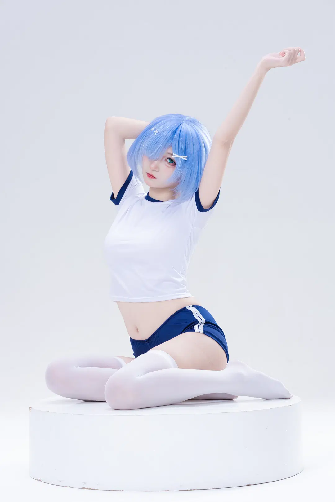[Rem cosplay] White Studio Gymnastics Uniform Shoot Diary by 南朝花月 - Image 10