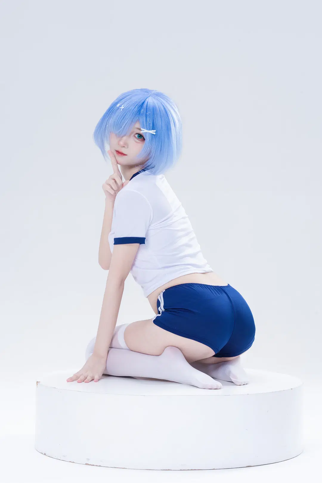 [Rem cosplay] White Studio Gymnastics Uniform Shoot Diary by 南朝花月 - Image 11