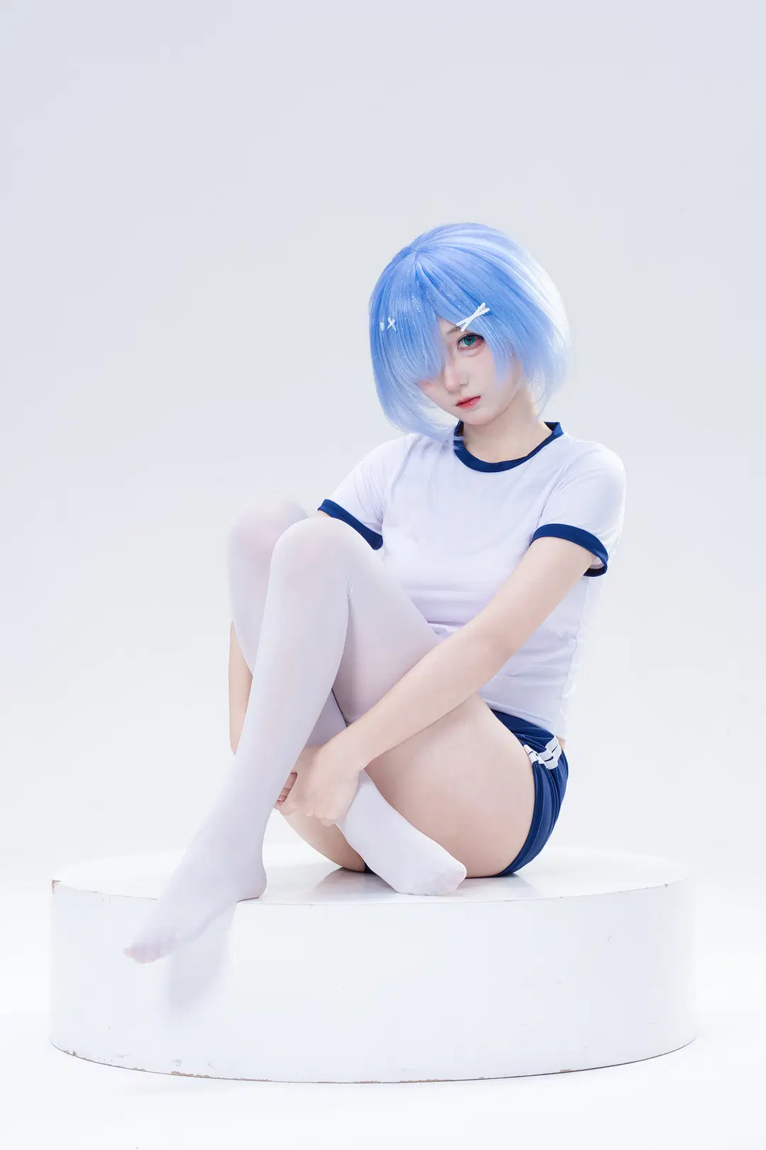 [Rem cosplay] White Studio Gymnastics Uniform Shoot Diary by 南朝花月 - Image 12