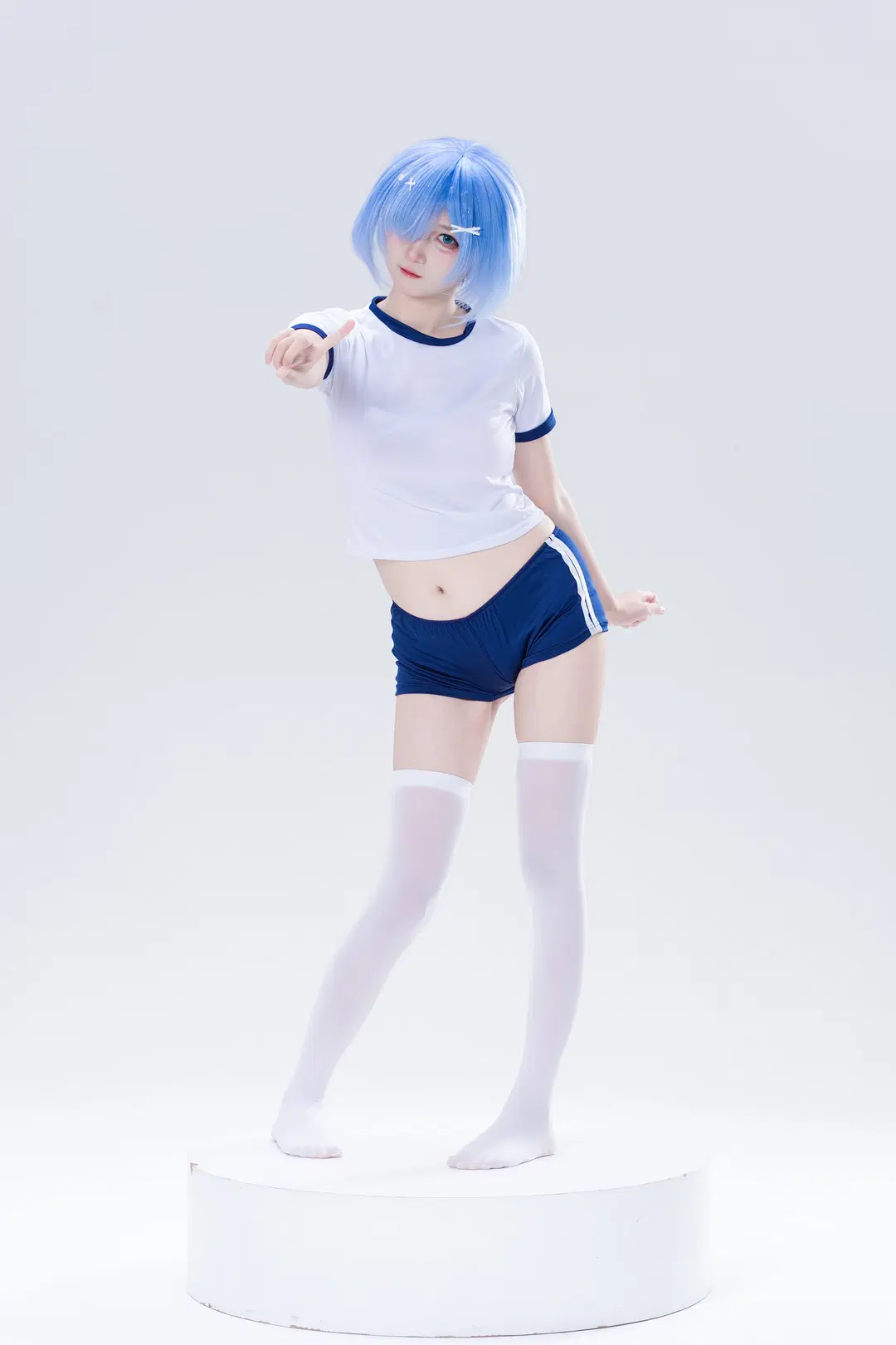 [Rem cosplay] White Studio Gymnastics Uniform Shoot Diary by 南朝花月 - Image 13