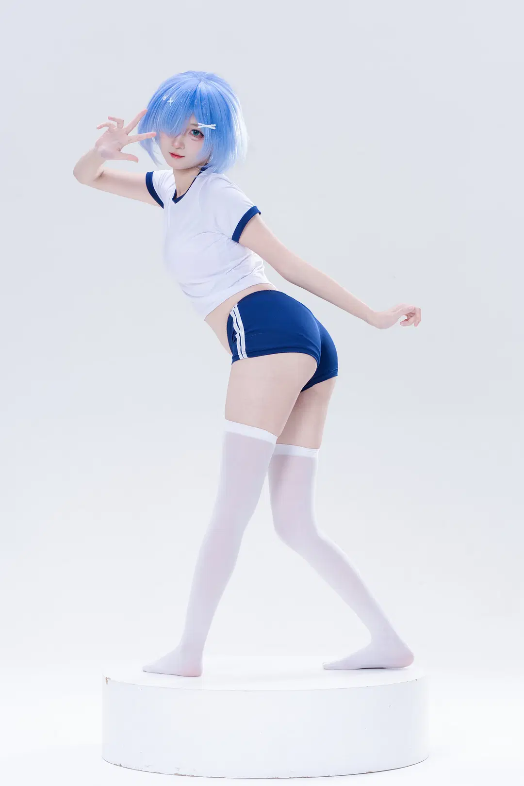 [Rem cosplay] White Studio Gymnastics Uniform Shoot Diary by 南朝花月 - Image 14