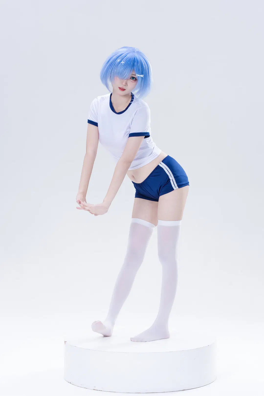 [Rem cosplay] White Studio Gymnastics Uniform Shoot Diary by 南朝花月 - Image 15