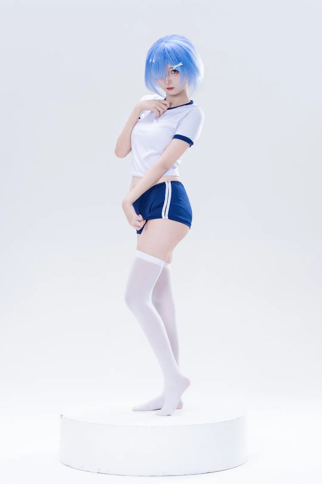 [Rem cosplay] White Studio Gymnastics Uniform Shoot Diary by 南朝花月 - Image 16