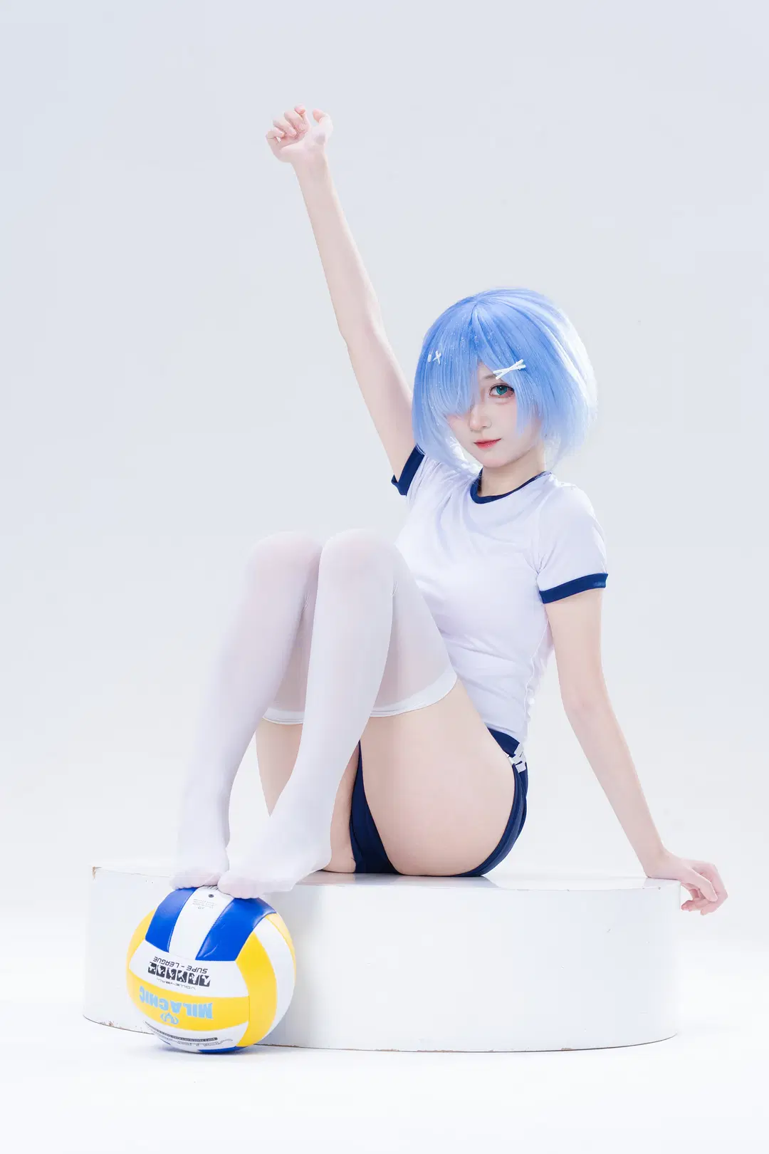 [Rem cosplay] White Studio Gymnastics Uniform Shoot Diary by 南朝花月 - Image 2