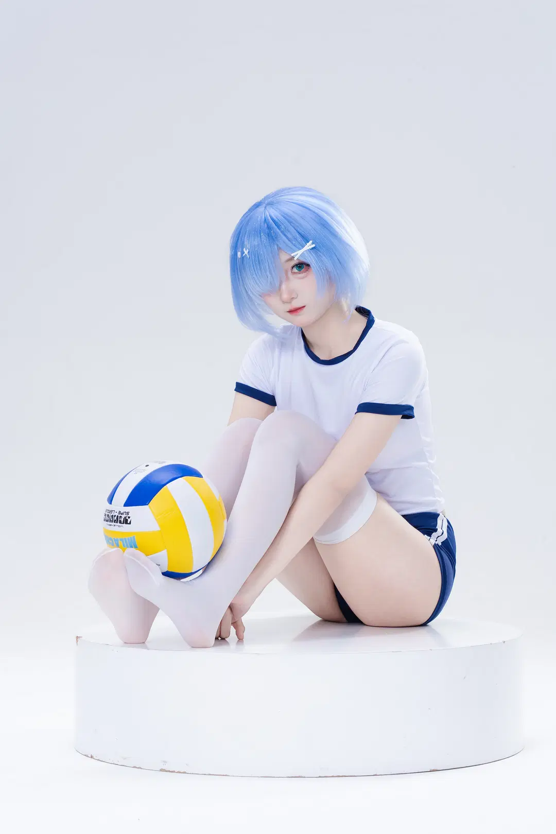 [Rem cosplay] White Studio Gymnastics Uniform Shoot Diary by 南朝花月 - Image 3