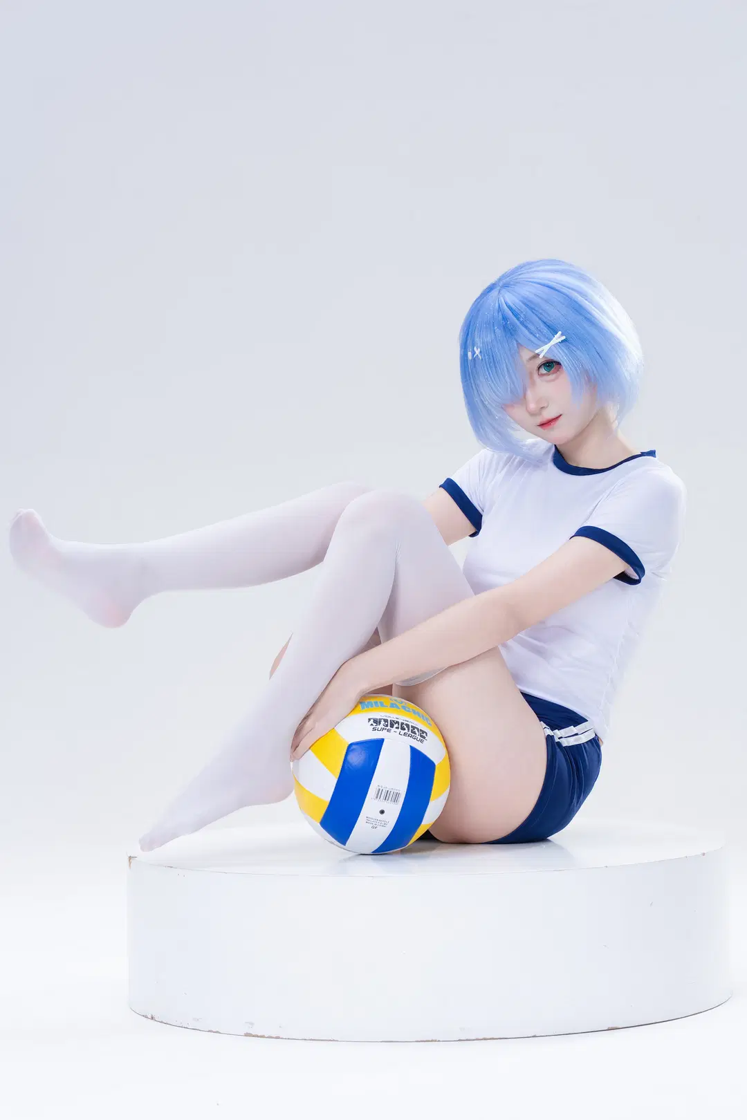 [Rem cosplay] White Studio Gymnastics Uniform Shoot Diary by 南朝花月 - Image 4