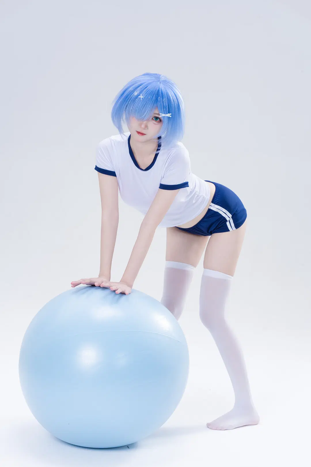 [Rem cosplay] White Studio Gymnastics Uniform Shoot Diary by 南朝花月 - Image 6