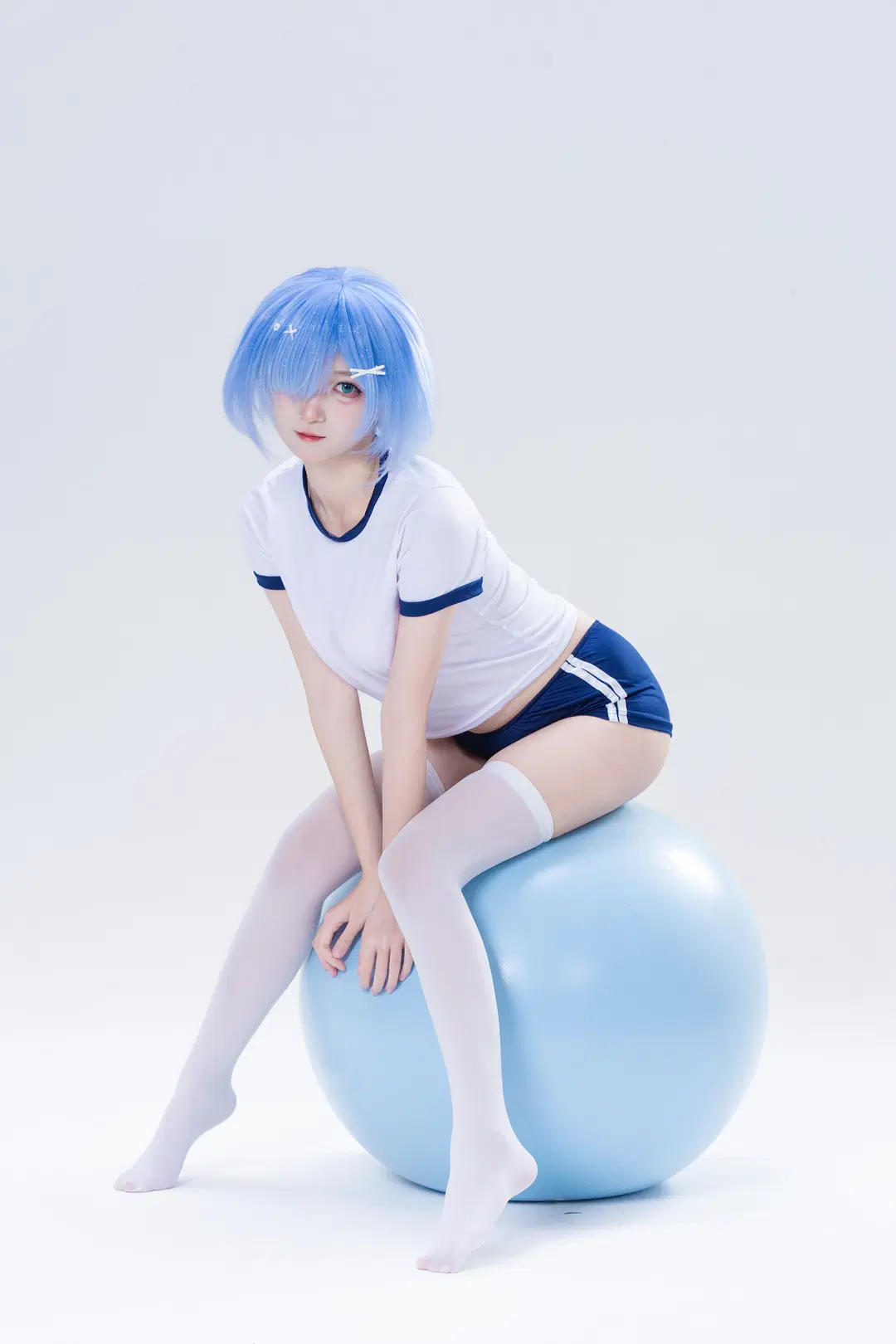 [Rem cosplay] White Studio Gymnastics Uniform Shoot Diary by 南朝花月 - Image 7