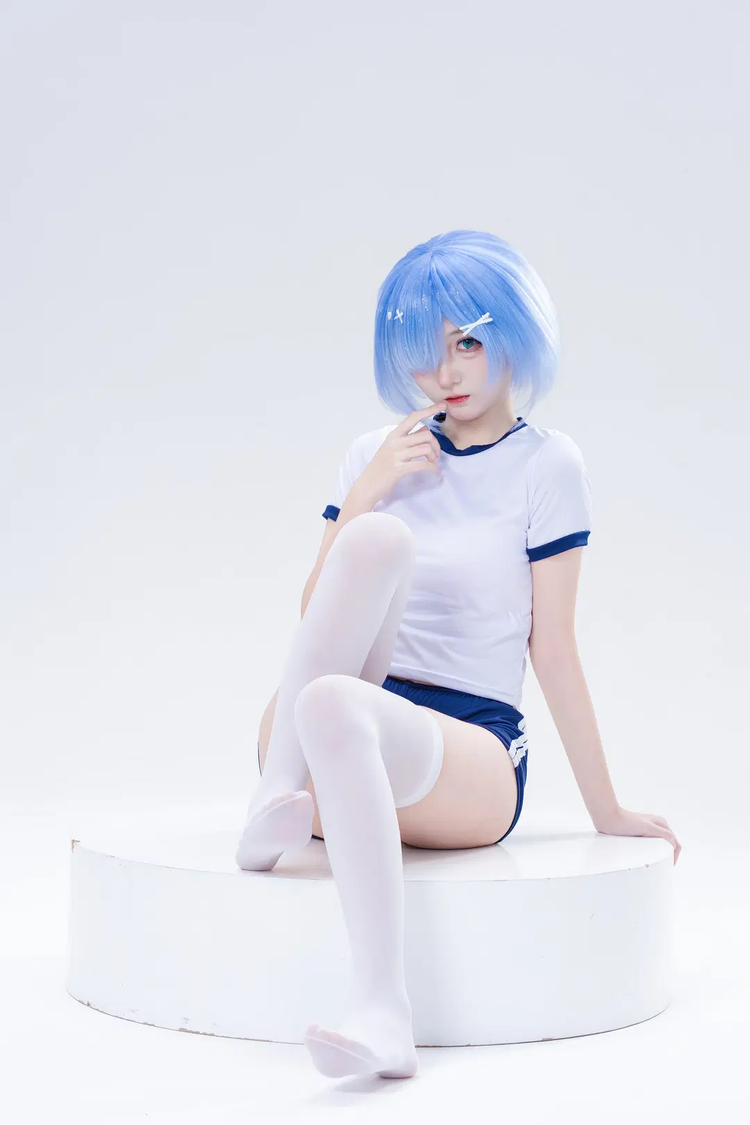 [Rem cosplay] White Studio Gymnastics Uniform Shoot Diary by 南朝花月 - Image 9