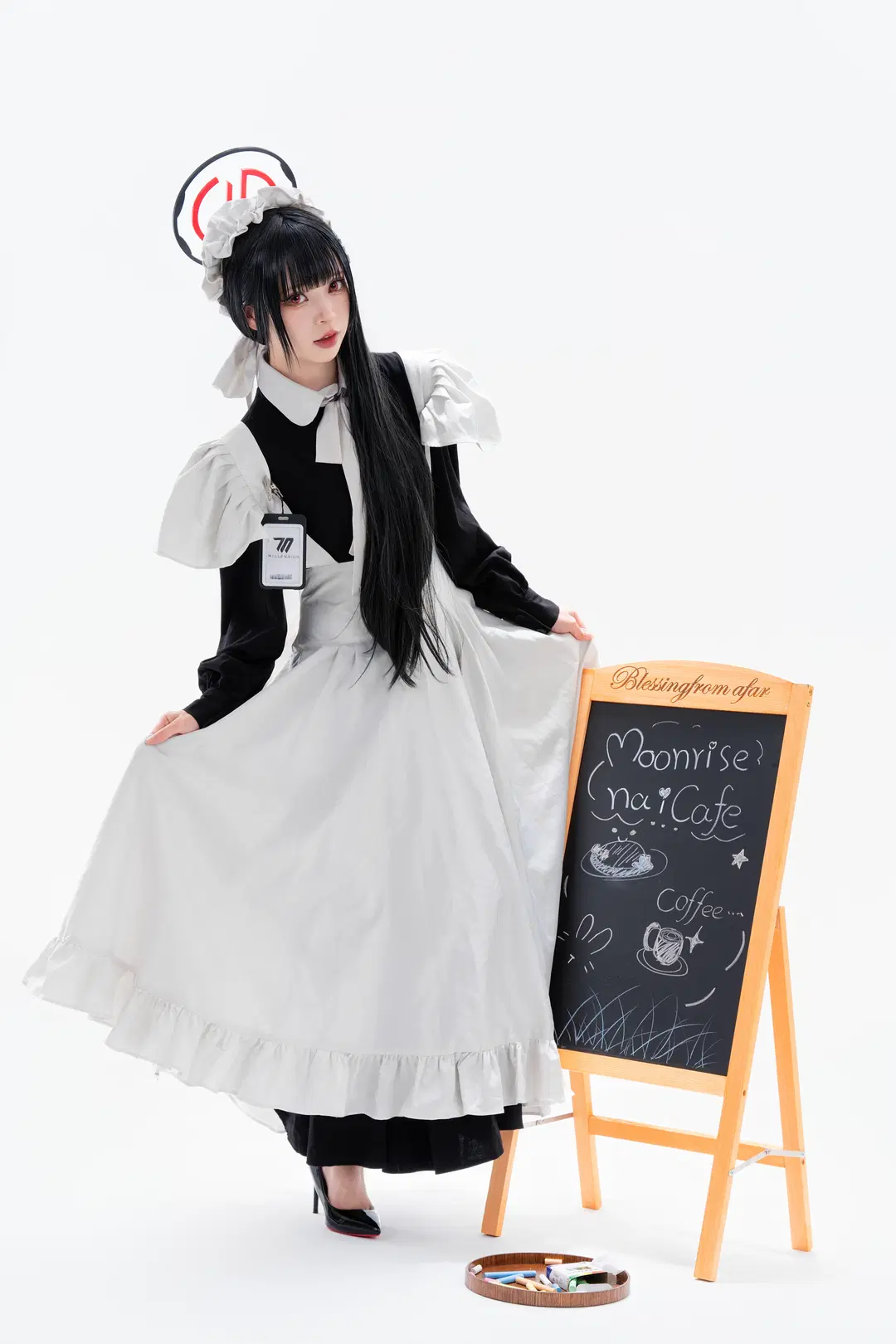 Tsukatsuki Rio cosplay: Black and White Maid outfit Styling from Blue Archive by 南朝花月 - Image 10