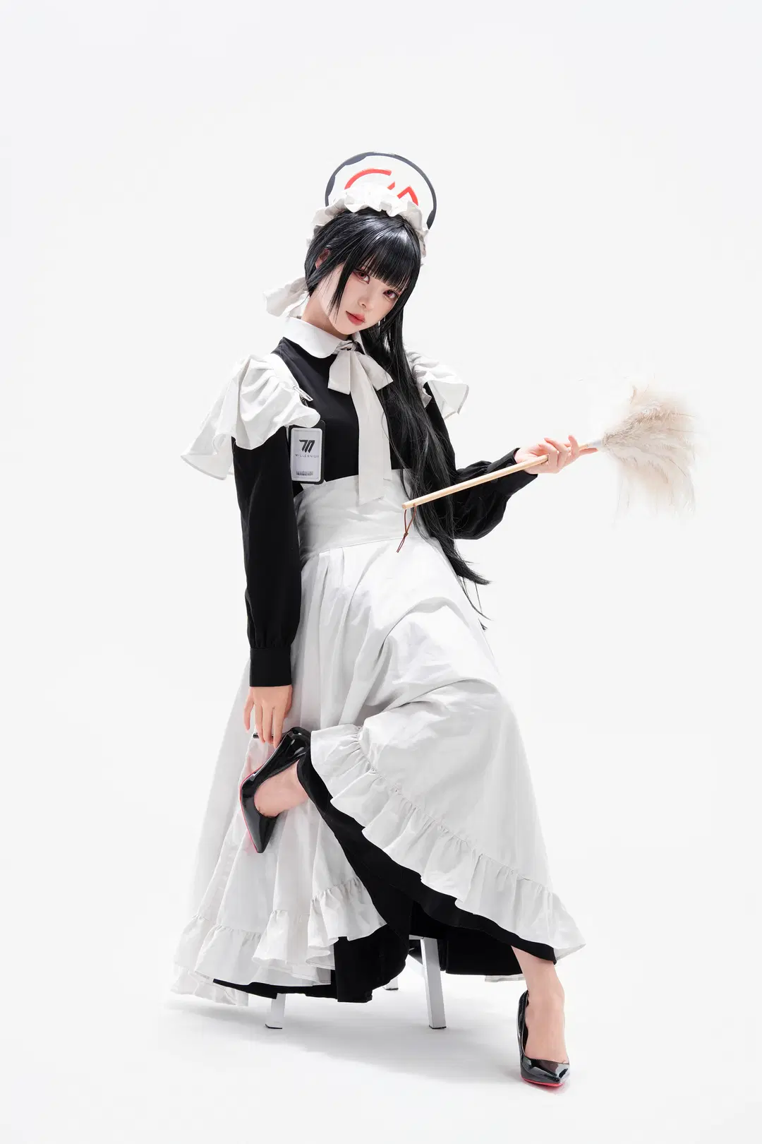 Tsukatsuki Rio cosplay: Black and White Maid outfit Styling from Blue Archive by 南朝花月 - Image 12