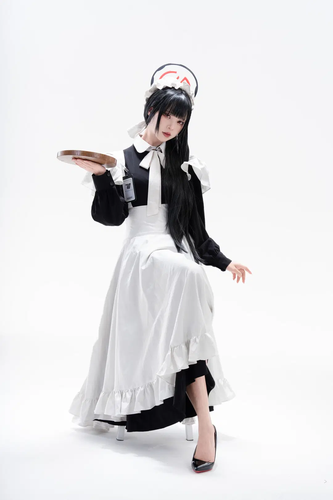 Tsukatsuki Rio cosplay: Black and White Maid outfit Styling from Blue Archive by 南朝花月 - Image 13