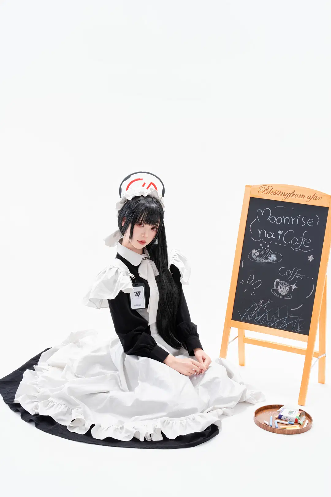 Tsukatsuki Rio cosplay: Black and White Maid outfit Styling from Blue Archive by 南朝花月 - Image 9