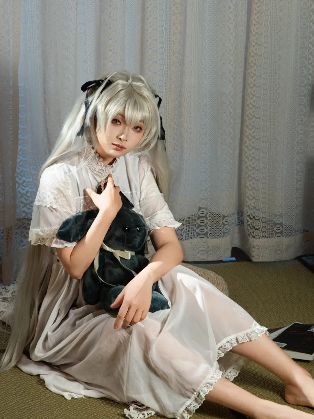 穹妹, 緣之空, 穹妹cos, 动作参考, 蕾丝白裙