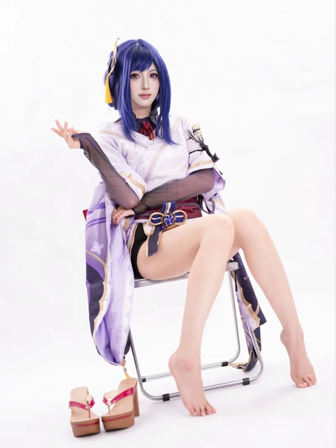 2D, Genshin Impact, Cosplay photoshoot, Onee-san / Mature woman, Raiden Shogun cosplay