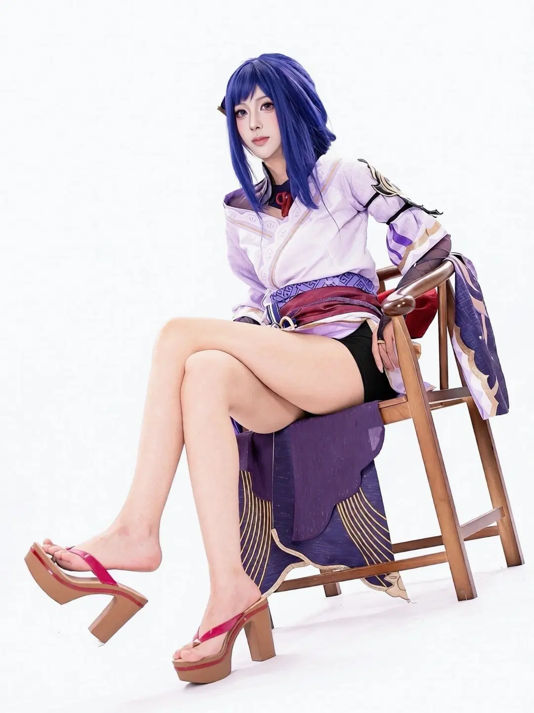原神, 二次元cosplay, 御姐, 雷电将军cos, 大长腿