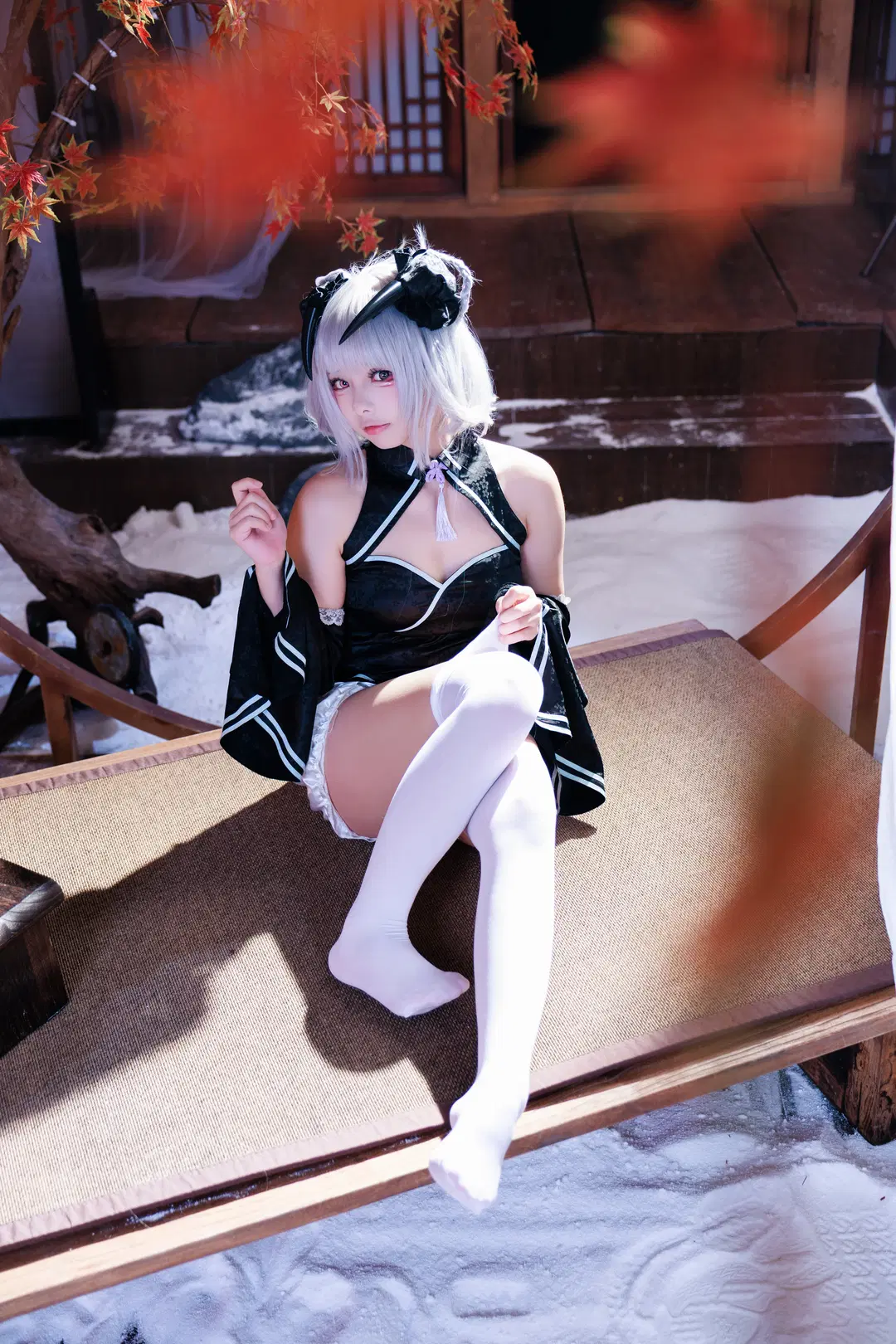 Anime cosplay, Qipao cosplay, Stockings, Kayoko cosplay, Ketamagyunyu