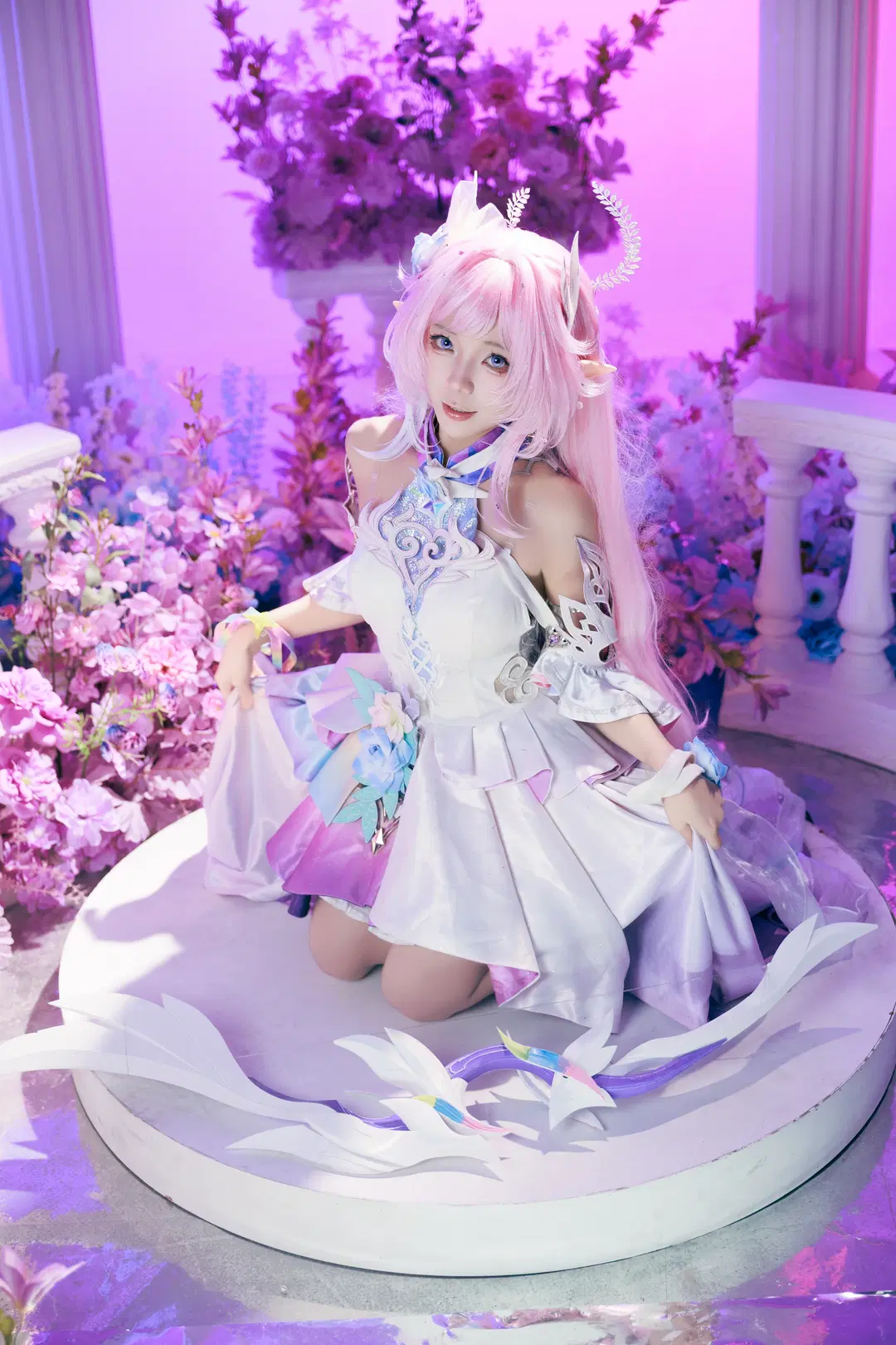 【Cyrene Cosplay】Honkai: Star Rail: Sanctuary Flower Sea Vow in Dreamy Violet | Long pink hair Anime cosplay by Sailchen - Image 2