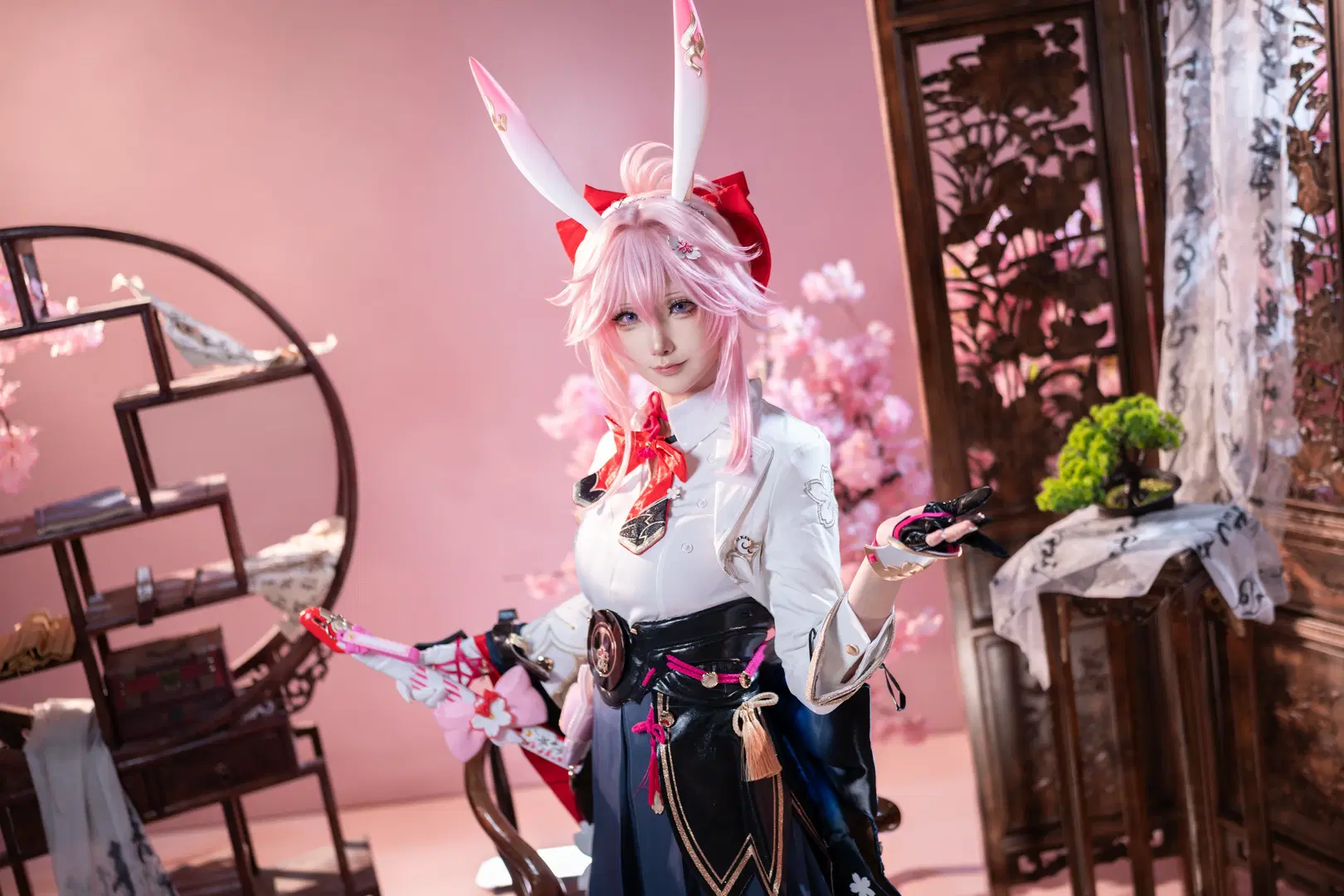 【緋英 コスプレ】崩壊：スターレイル新スキン、うさ耳娘と黒のストッキング コスプレ姿をお披露目 - 千千结 - 2枚目