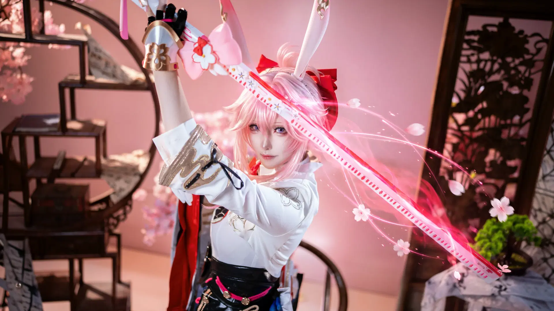 【緋英 コスプレ】崩壊：スターレイル新スキン、うさ耳娘と黒のストッキング コスプレ姿をお披露目 - 千千结 - 3枚目