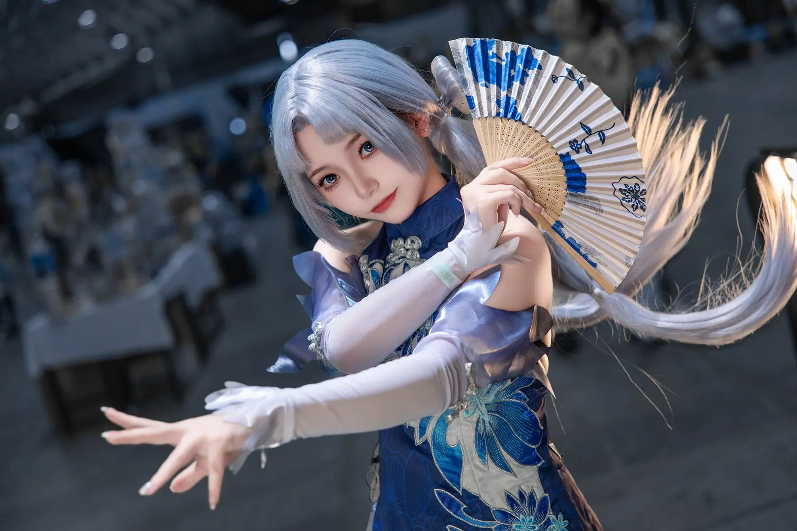 永劫无间, 殷紫萍cos, 国风cosplay, 游戏角色扮演, 折扇