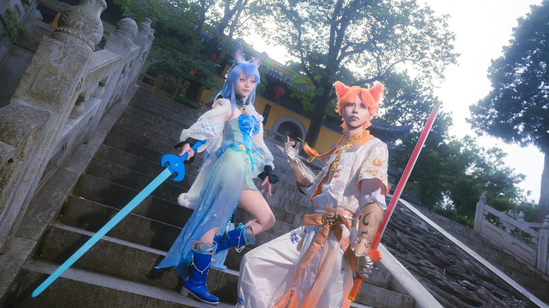永劫无间, 国风cosplay, 蓝兔cos, 虹猫蓝兔cos, 虹猫cos