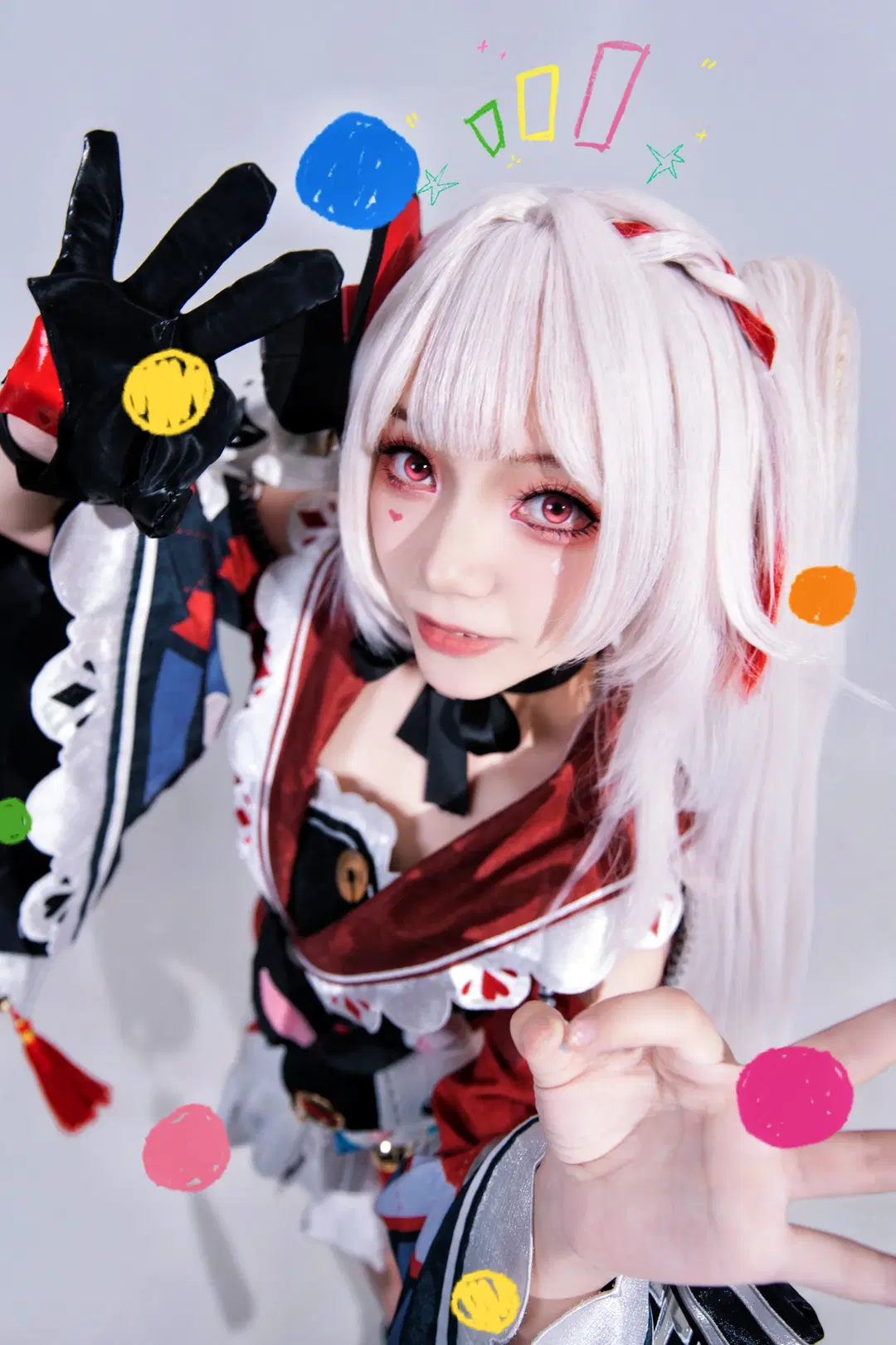 崩坏星穹铁道, 二次元cosplay, 火花cos, 双马尾, 扑克牌元素