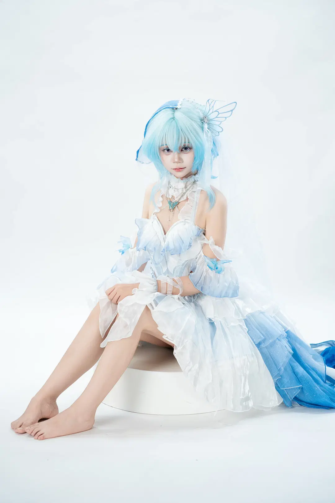 鸣潮, 棚拍, 守岸人cos, 蓝色系cos, uwowo