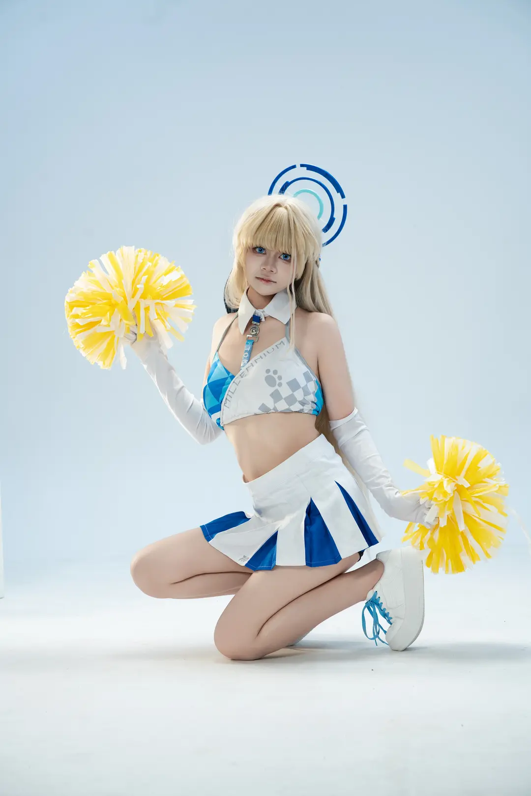 蔚蓝档案, 二次元cosplay, 飞鸟马时cos, 啦啦队服, 手游抽卡
