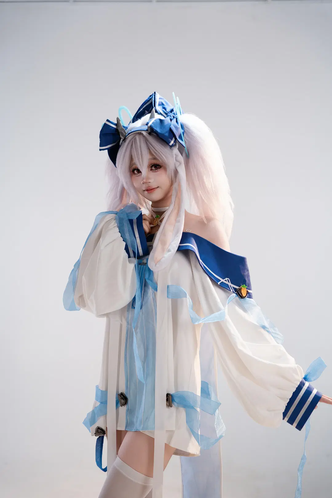 【ラフィー コスプレ】アズールレーン ラフィーの爽やか青白セーラー風スタジオ撮影記録 - Petrichor猫猫 - 2枚目