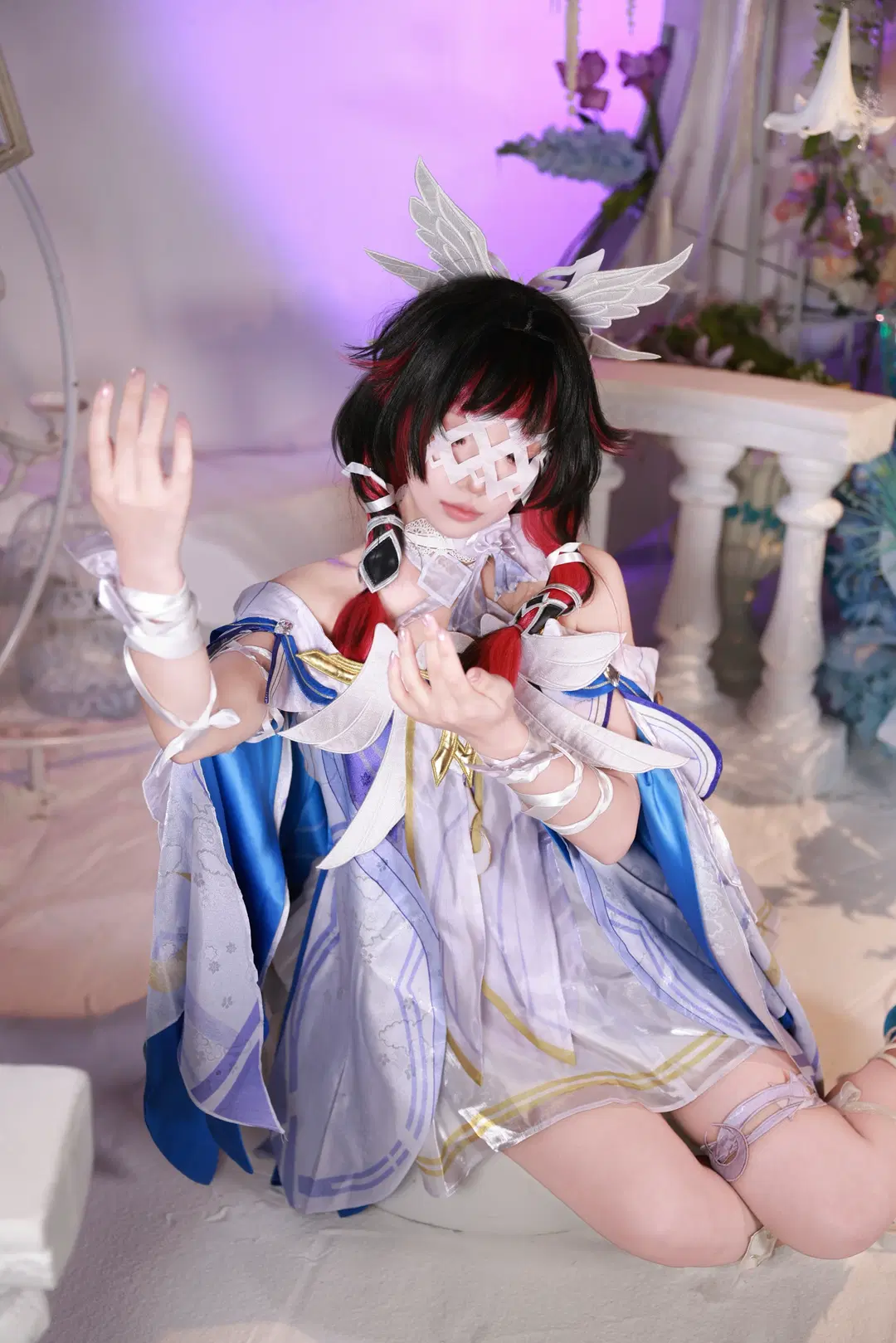 [Columbina Cosplay] Genshin Impact Damselette cosplay: Dreamy atmospheric photoshoot record of Columbina by Ella大可爱 - Image 3