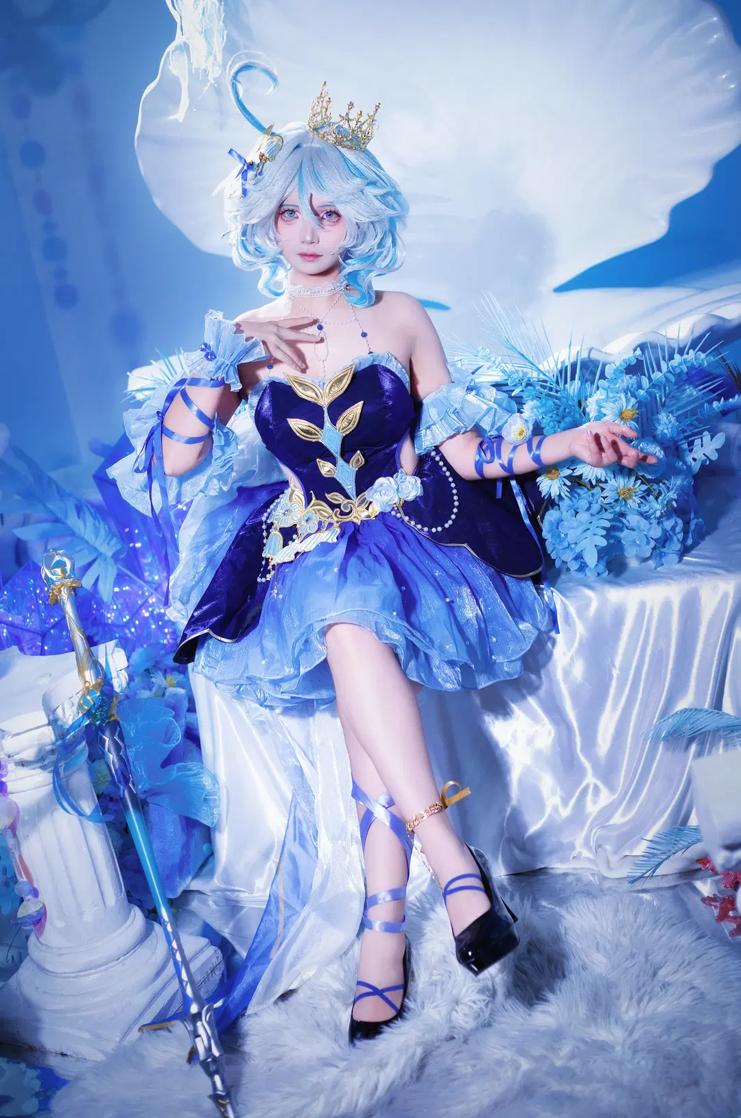 原神, cosplay, 芙宁娜cos, 梦幻海洋风, 芙宁娜铃兰舞曲